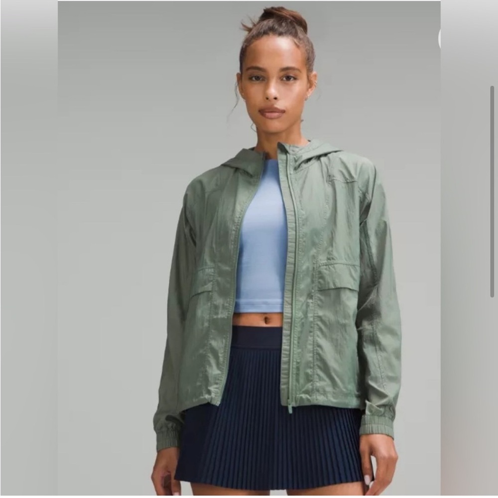 Women's Green Hooded Jacket Lululemon Hoodlite